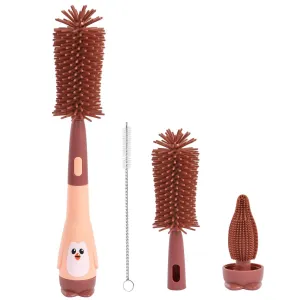 3 in 1 Brown Baby Bottle Clearner Brush 13005