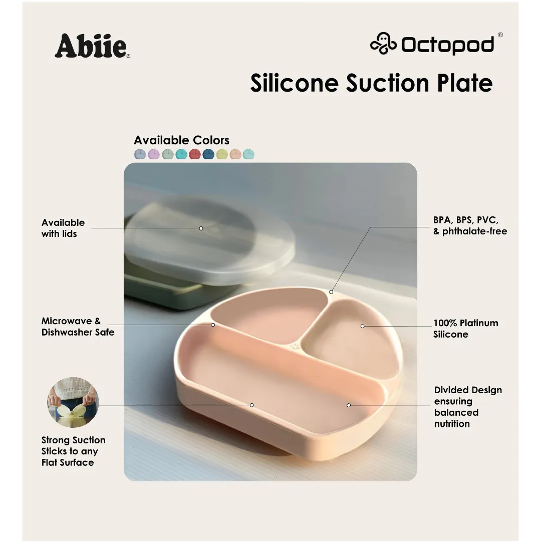 Abiie Octopod Triangle Plate With Lid - Turquoise