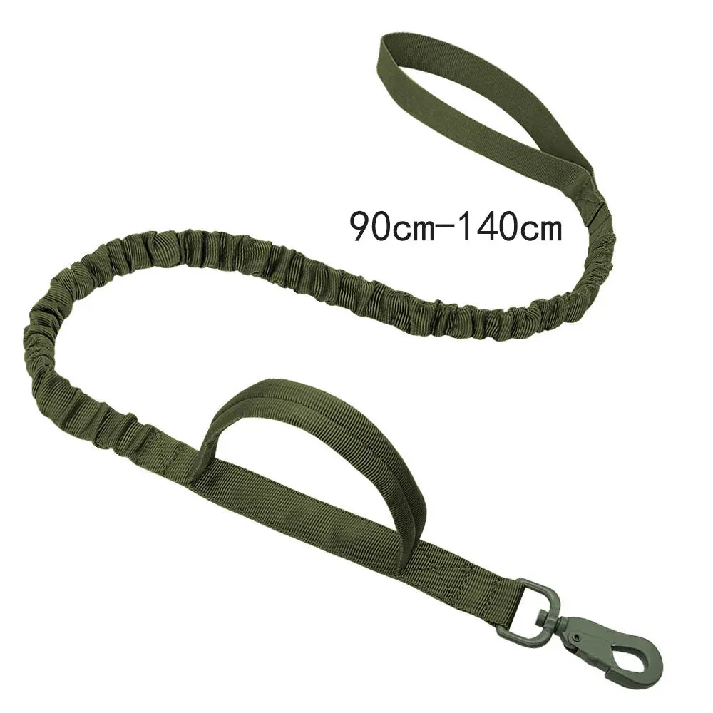 Adjustable Tactical Dog Collar with Matching Leash Set - Durable Nylon for Training and Walking