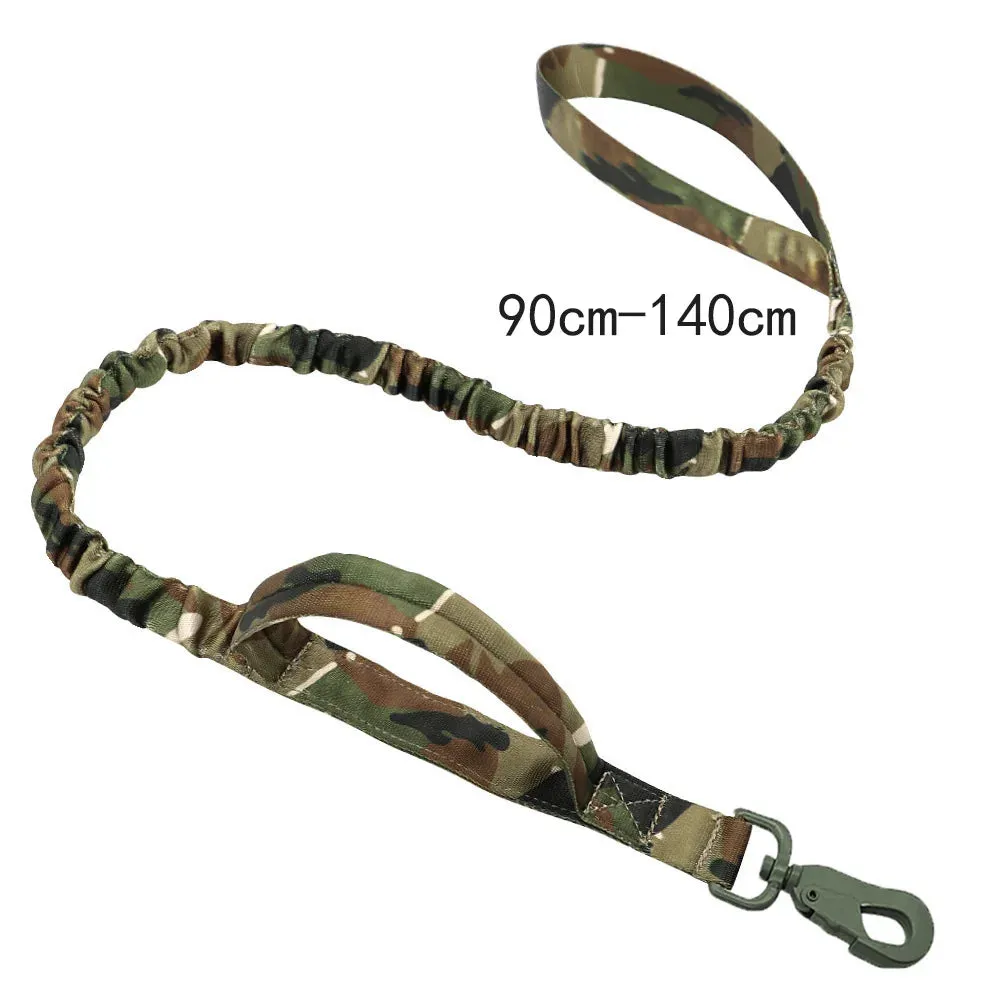 Adjustable Tactical Dog Collar with Matching Leash Set - Durable Nylon for Training and Walking