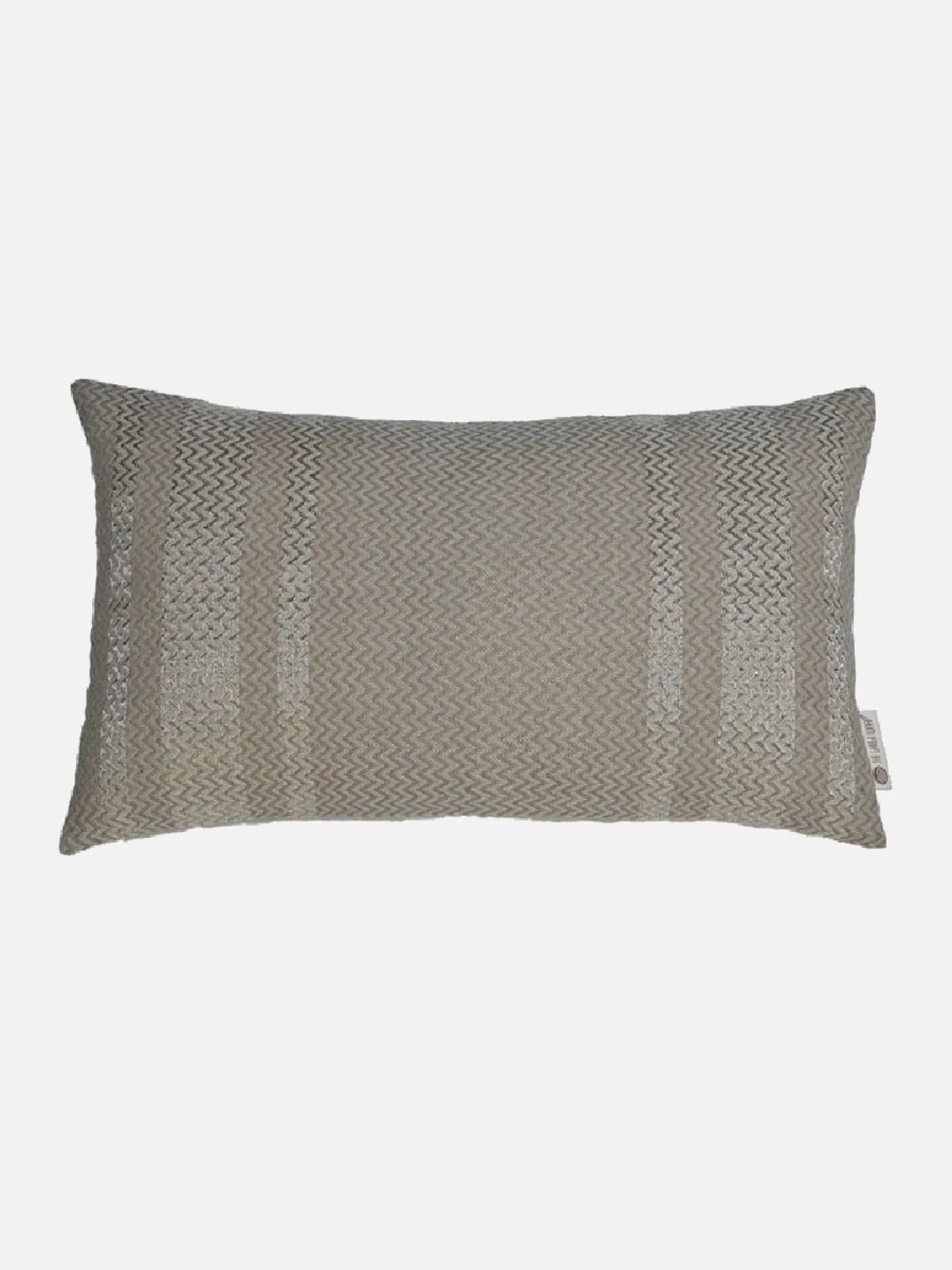 Broken Rib Broken Chevron Lumbar Cushion Cover Grey