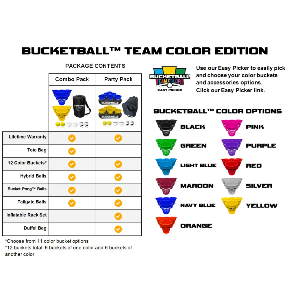 BucketBall - Team Color Edition - Party Pack (Orange/Red)