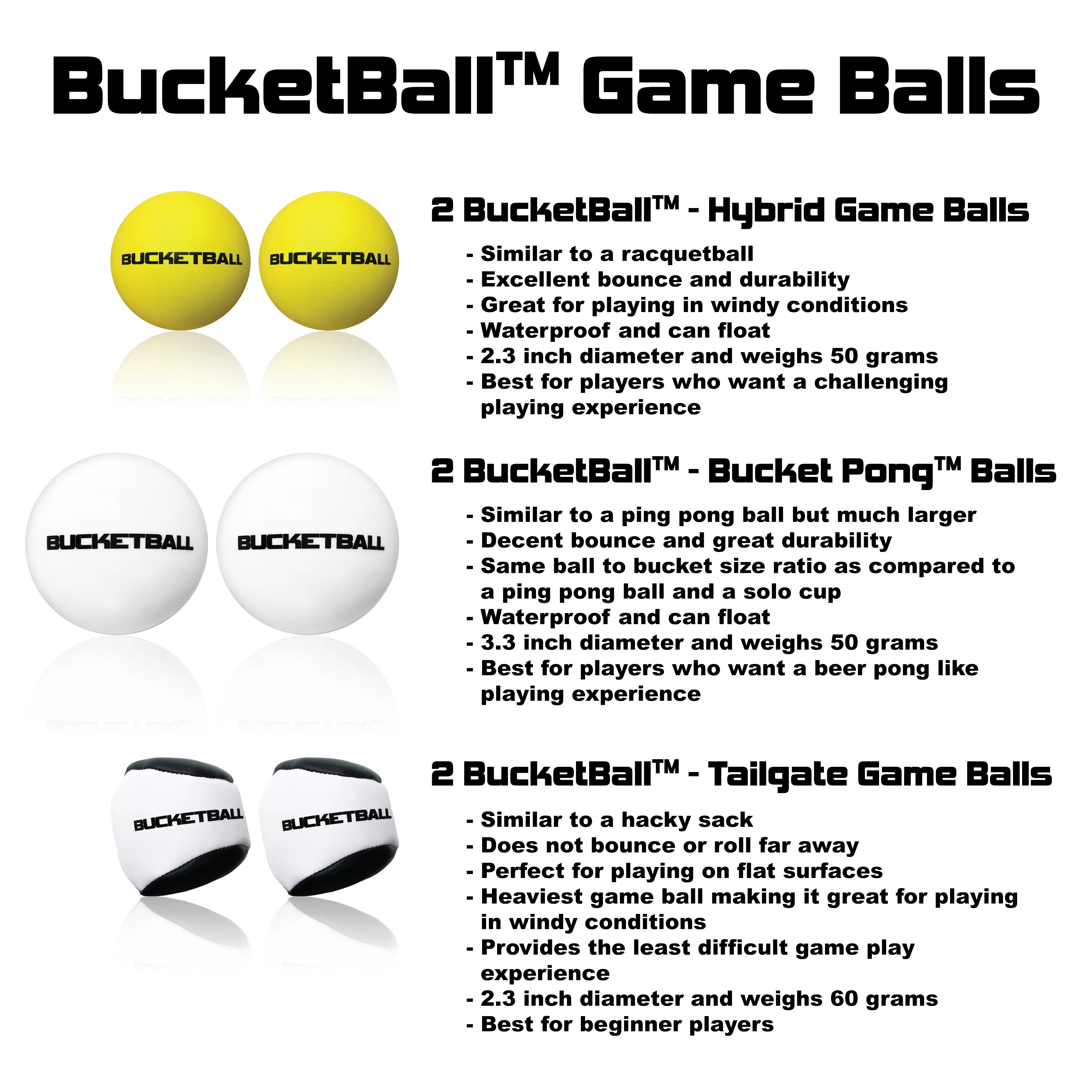 BucketBall - Team Color Edition - Party Pack (Silver/Yellow)