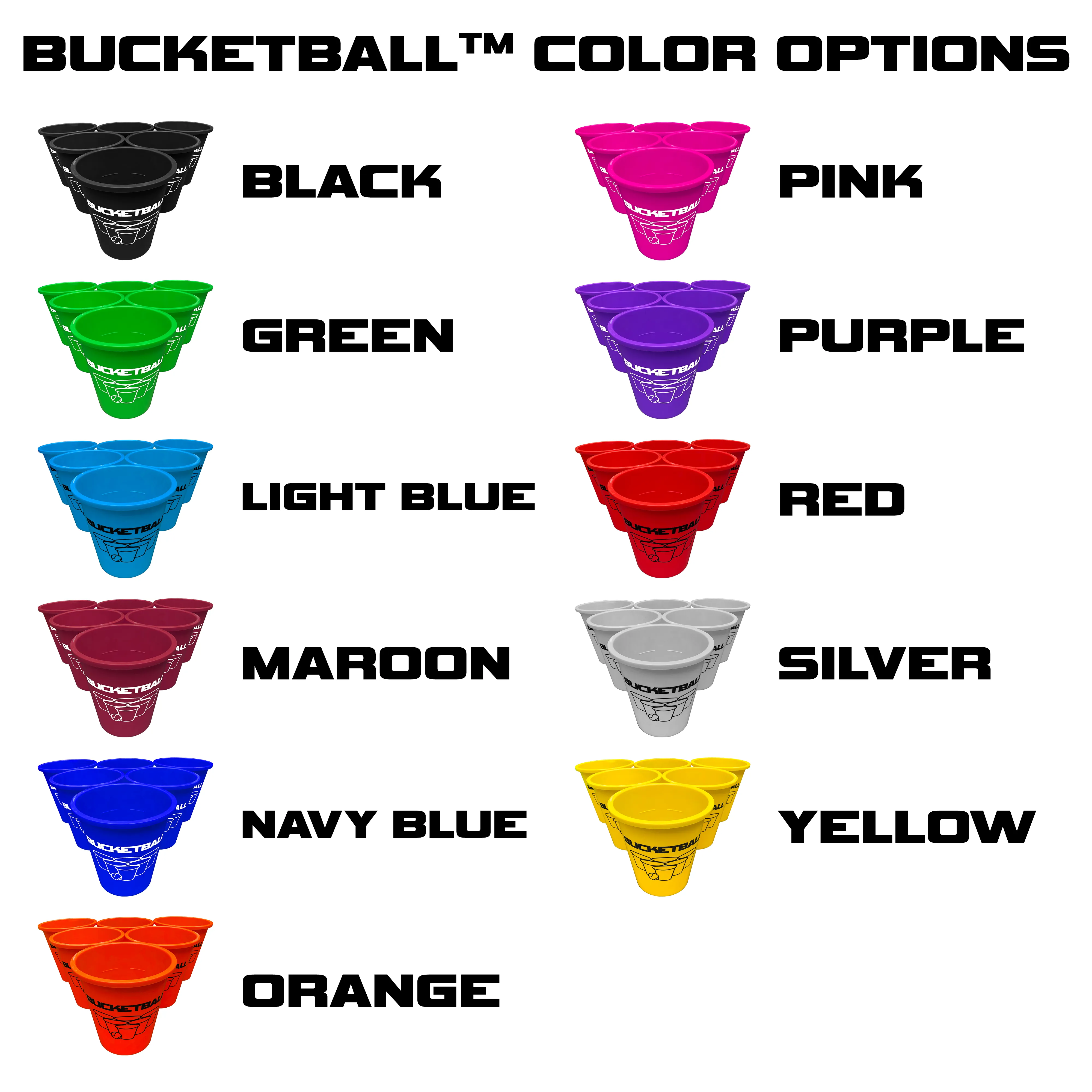 BucketBall - Team Color Edition - Party Pack (Silver/Yellow)