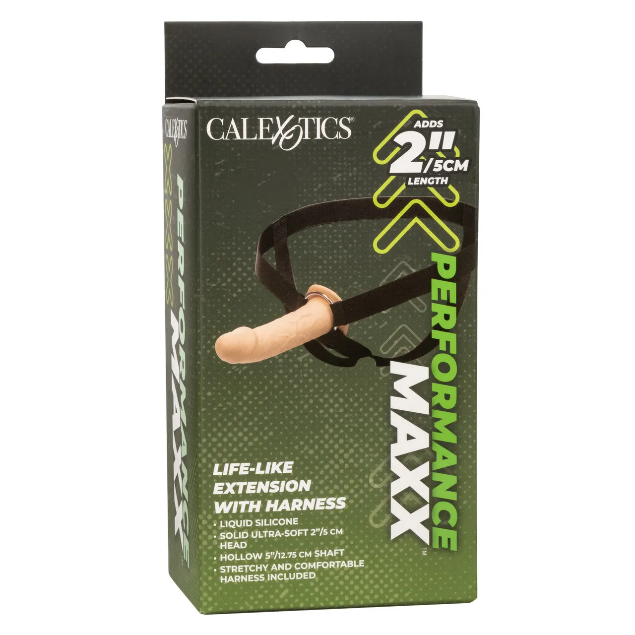 Calexotics PERFORMANCE MAXX LIFE-LIKE HOLLOW LIQUID SILICONE PENIS EXTENSION WITH STRAP-ON-HARNESS Flesh