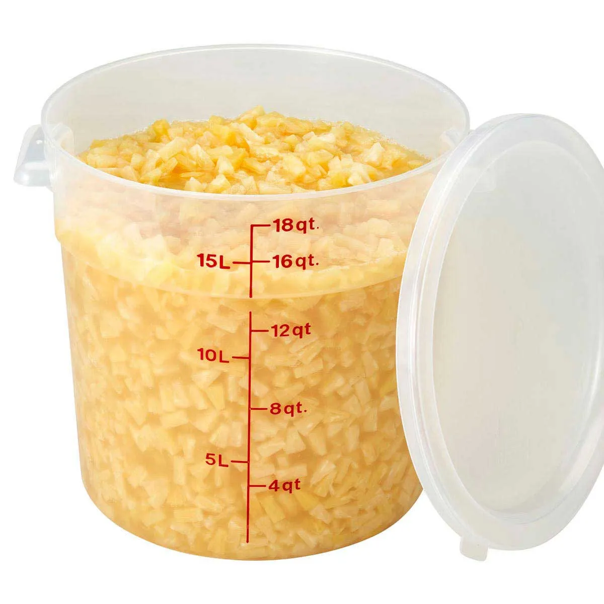 Cambro RFS18PP190 Round Storage Container, Translucent, 18 qt.