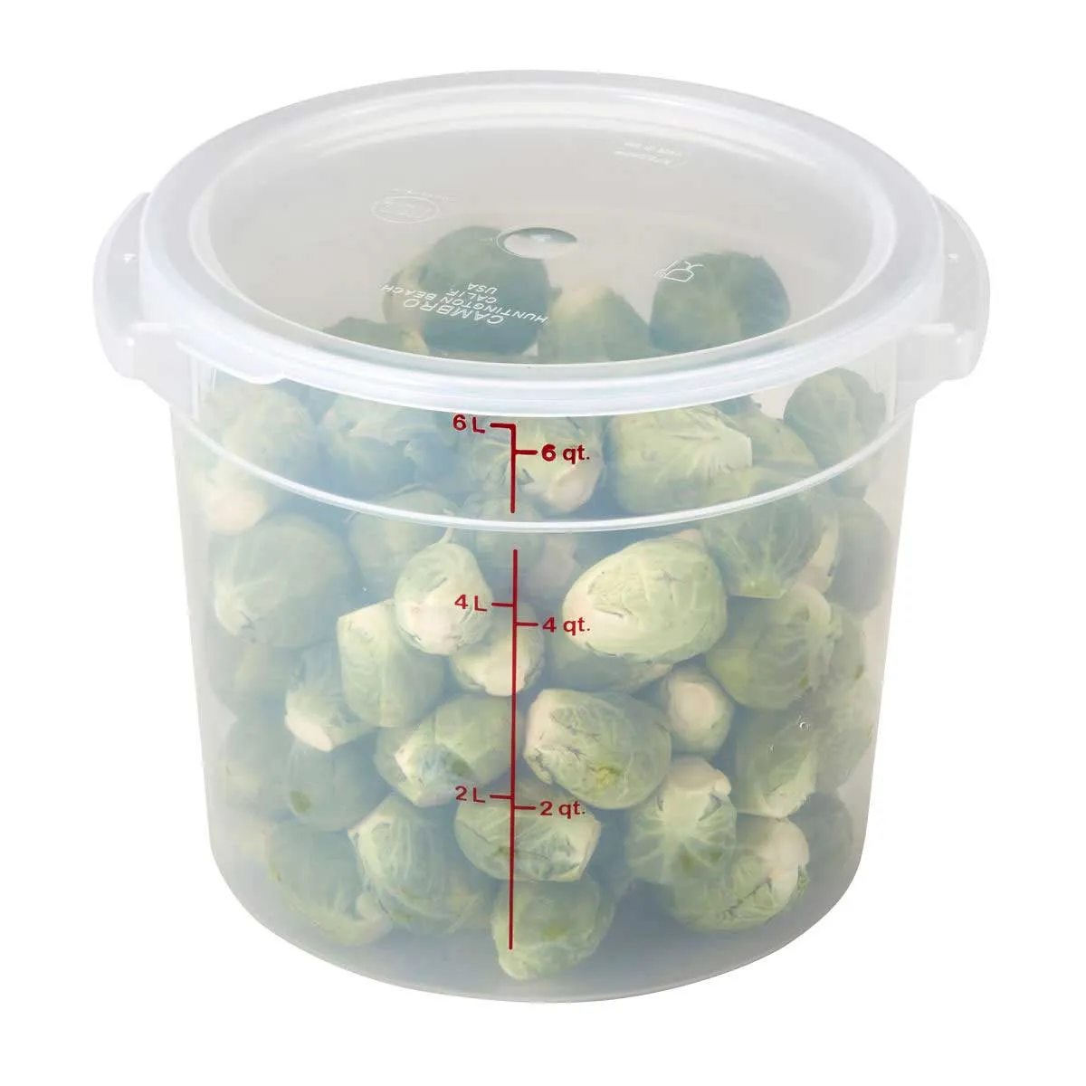 Cambro RFS6PP190 Round Storage Container, Translucent, 6 qt.