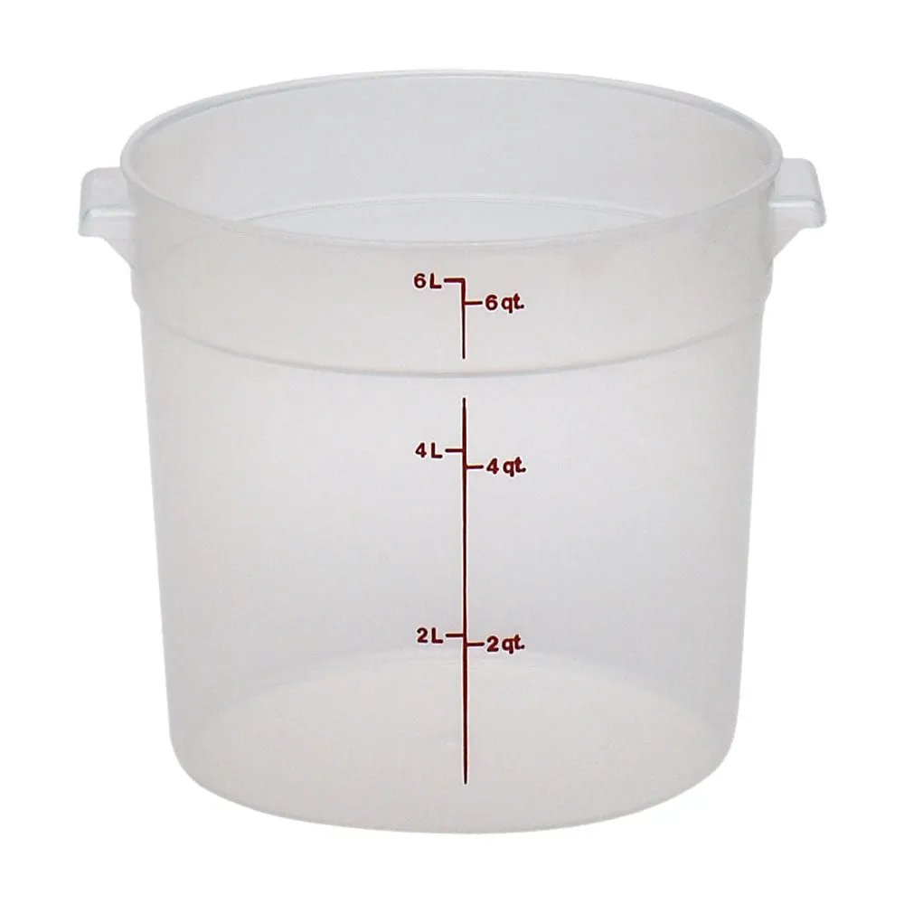 Cambro RFS6PP190 Round Storage Container, Translucent, 6 qt.