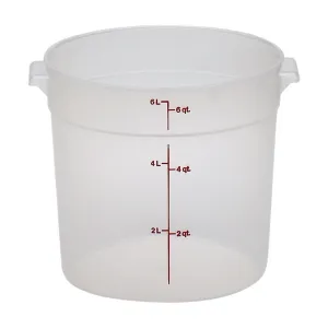 Cambro RFS6PP190 Round Storage Container, Translucent, 6 qt.