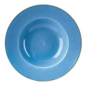 Churchill Stonecast Round Wide Rim Bowls Cornflower Blue 277mm - DF782