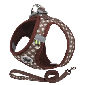 Comfortable Reflective Pet Harness and Leash Set for Small to Medium Dogs and Cats