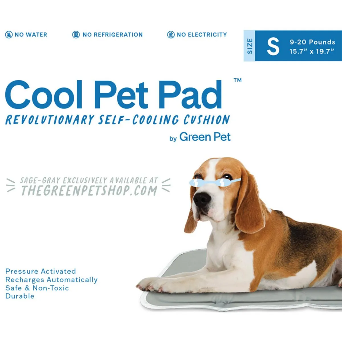 Cool Care Technologies Cool Pet Pad - Small/Sage Gray