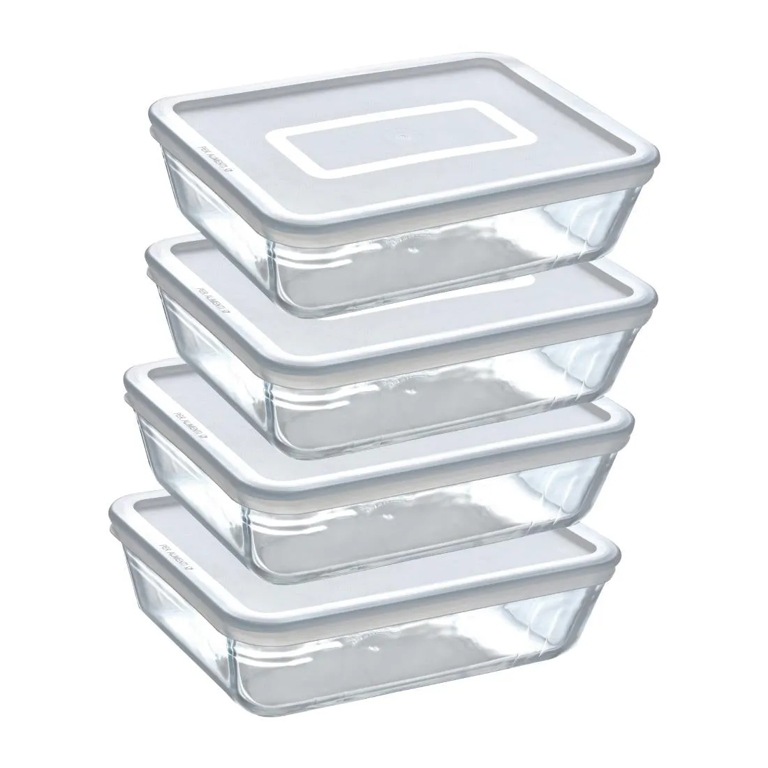 FS360 Pyrex Batch Cooking Cook & Freeze Food Storage Glass Containers Set Of 4 1.5 Ltr