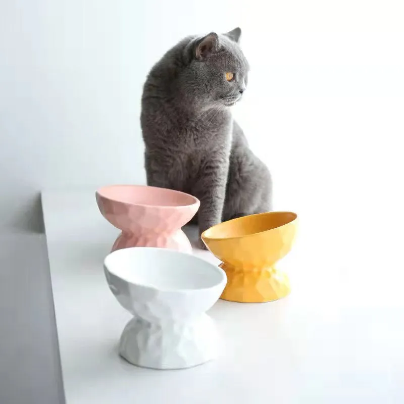 FurBub Elevated Ceramic Cat Bowl