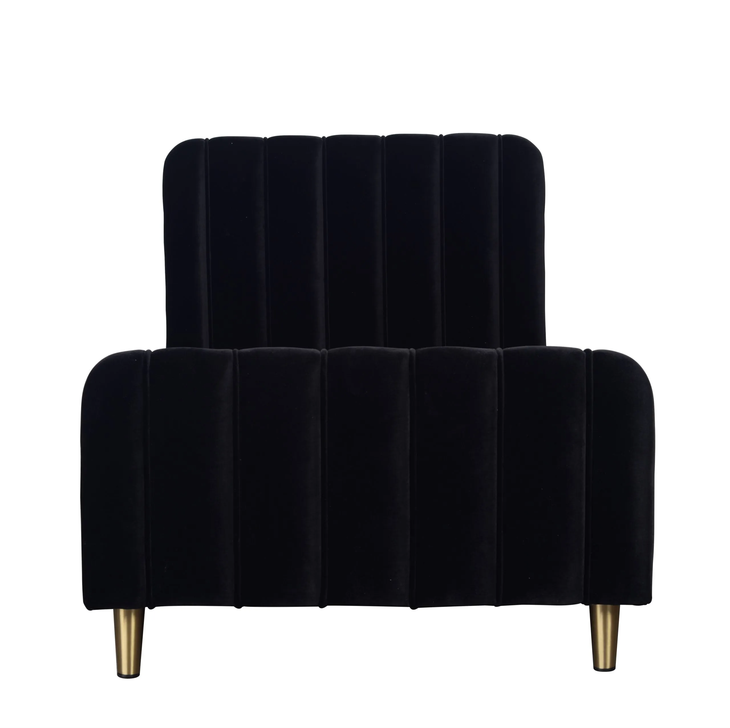 Gatsby Velvet Toddler Bed - Black