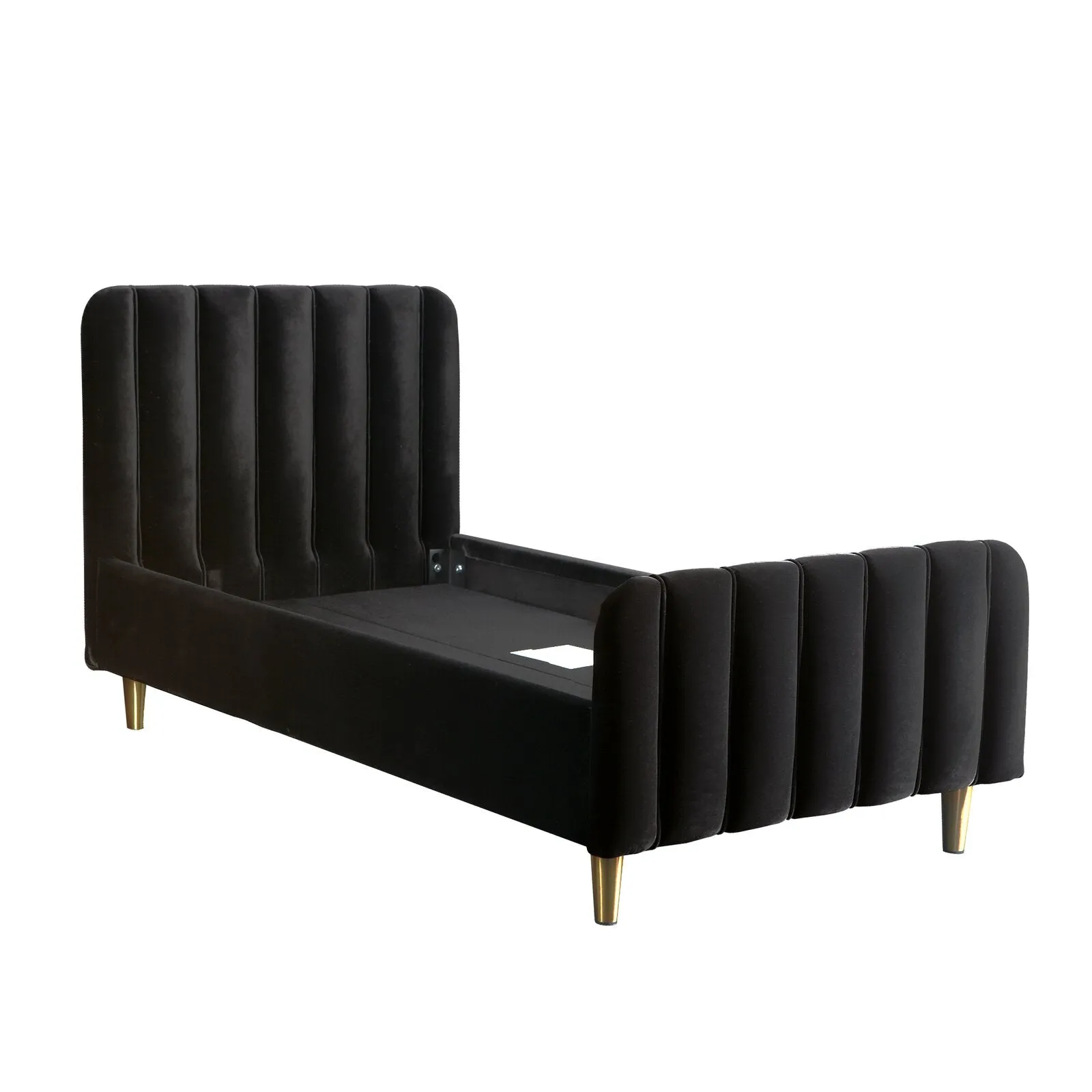 Gatsby Velvet Toddler Bed - Black