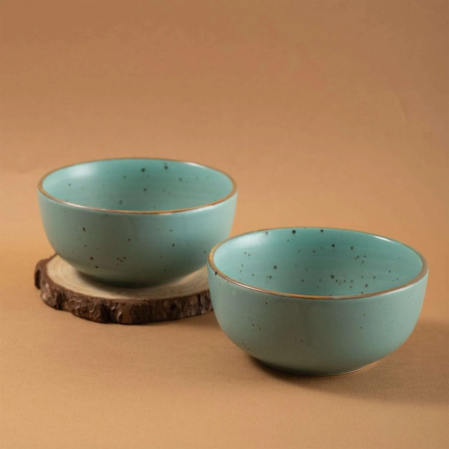 Handmade Ceramic Snack Bowls, Ramen Soup bowls, Serving Bowls, Set of 2, Ocean Green