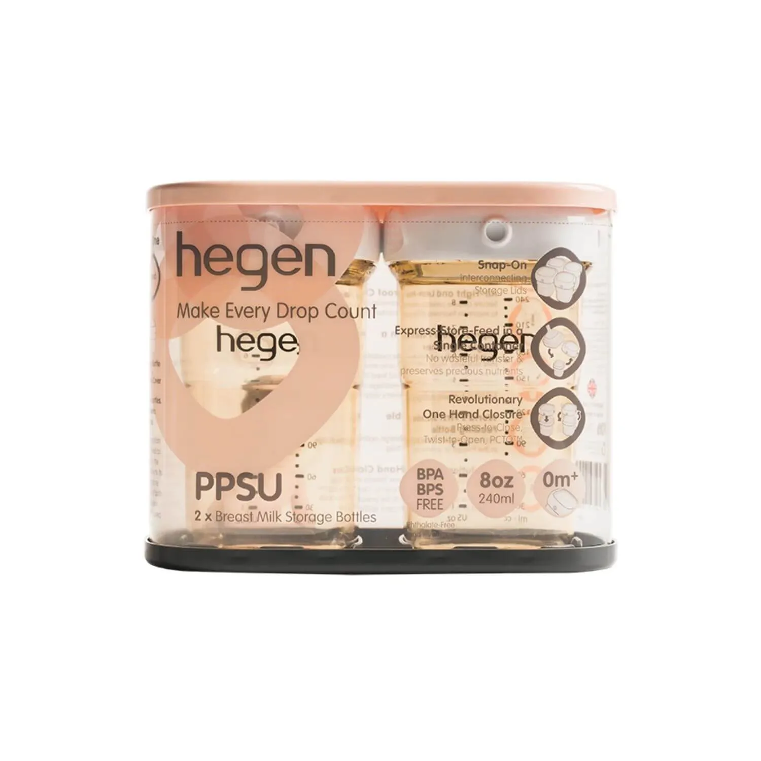 Hegen PCTO Breast Milk Storage PPSU - 240ml/8oz (2pk)