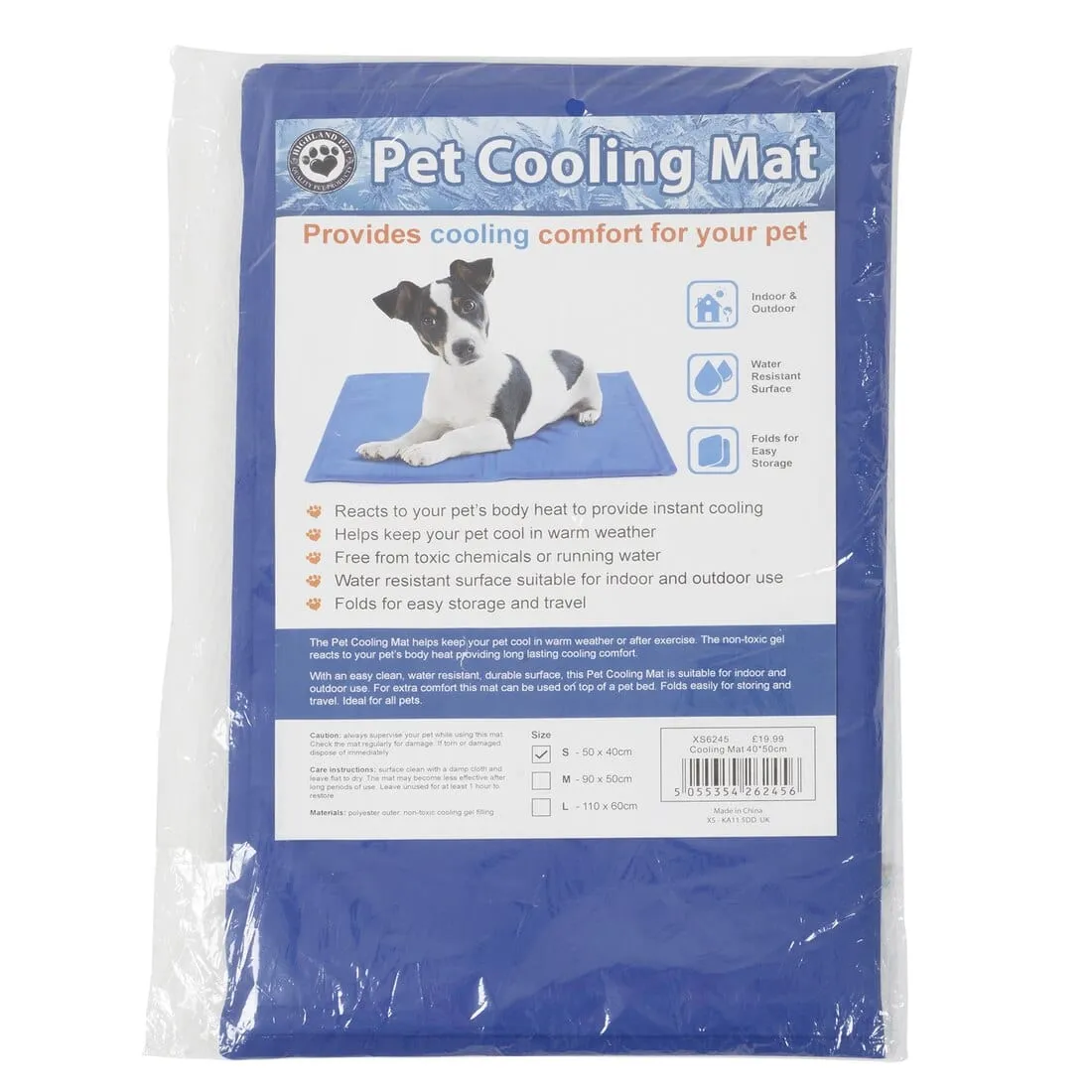 Highland Pet Wipe Clean Pet Cooling Mat Safe Non-Toxic Gel