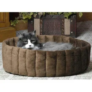 K&h Pet Products Kitty Kup Bed Small Tan - Mocha 16" X 16" X 7"