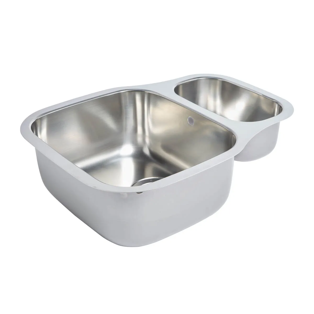 Kitchen Sink 1.5 Bowl Stainless Steel Square Durable (W)456mm x (L)590mm