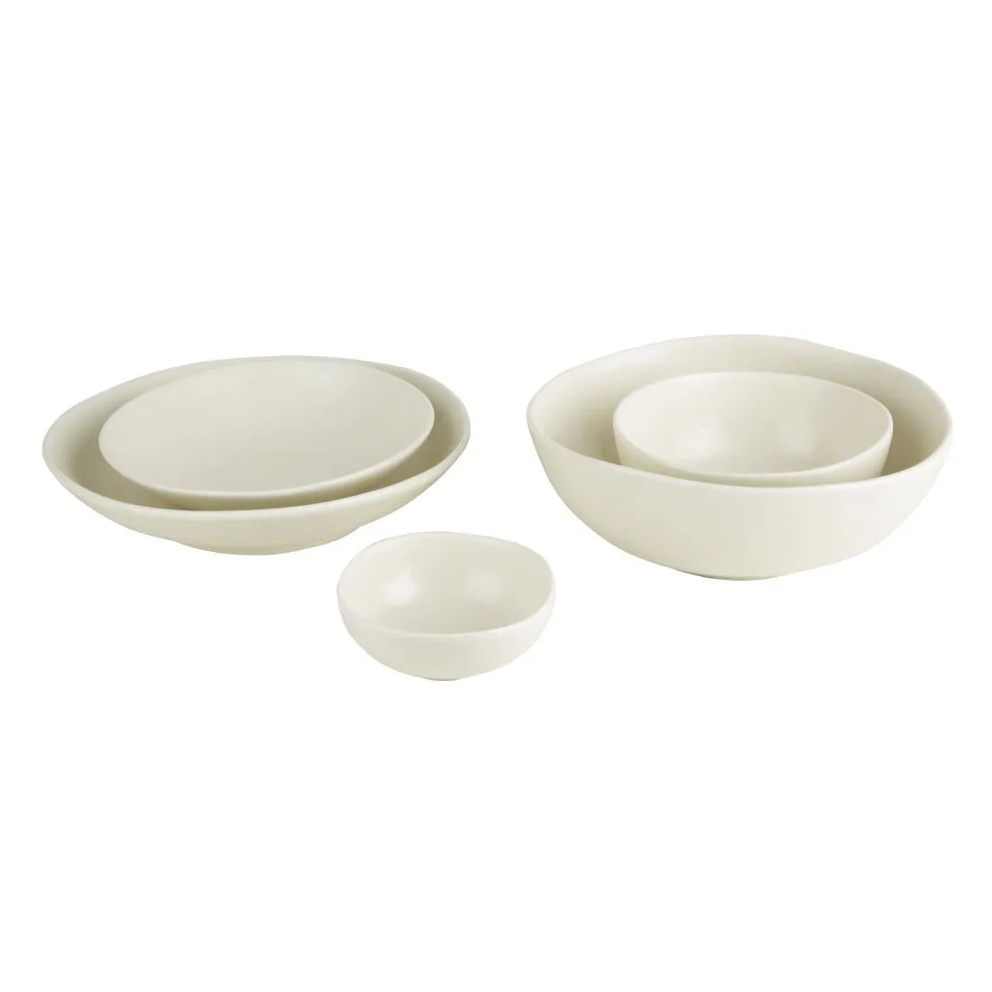 Olympia Build-a-Bowl Flat Bowls White 250mm (Pack of 4) - FC705