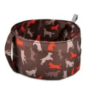 P.L.A.Y. Pet Lifestyle and You Scout & About Travel Dog Bowl Mocha