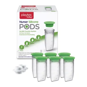 Playtex Baby™ Nurser Reusable Silicone PODS, Breastmilk Storage & Air-Free Feeding, 4 oz, 6 Count