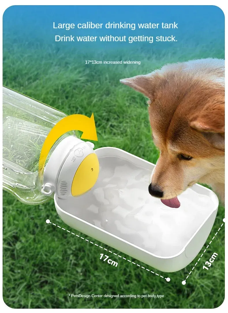 Portable 2-in-1 Dog Water Bottle & Food Container