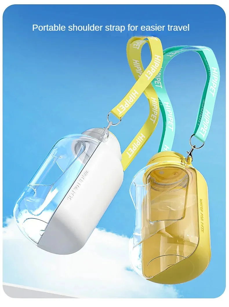 Portable 2-in-1 Dog Water Bottle & Food Container