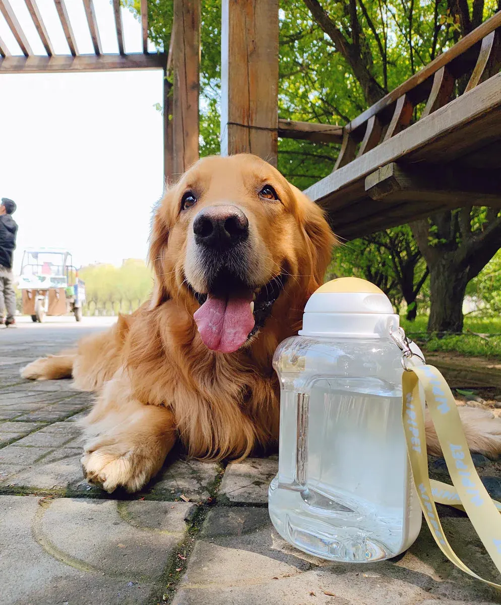 Portable 2-in-1 Dog Water Bottle & Food Container