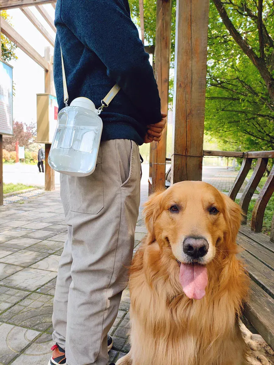 Portable 2-in-1 Dog Water Bottle & Food Container