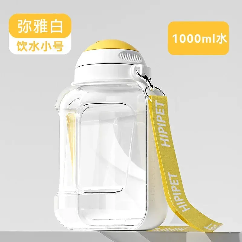 Portable 2-in-1 Dog Water Bottle & Food Container