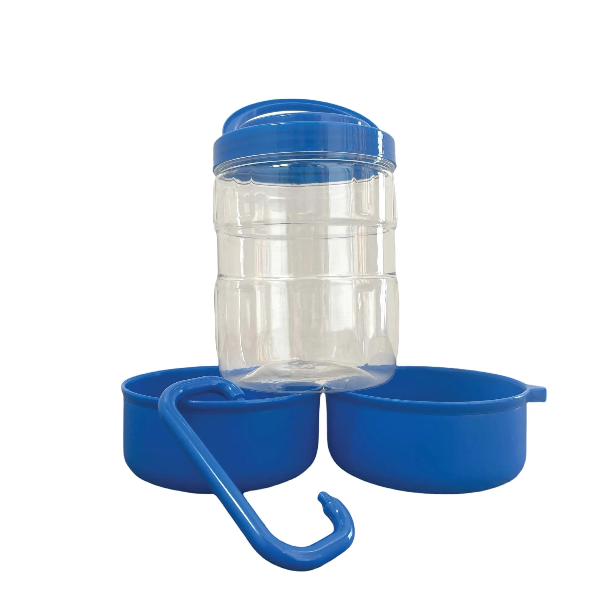 Portable 3-in-1 Pet Feeding Drink Set w/ 2 Bowls, 2L Capacity