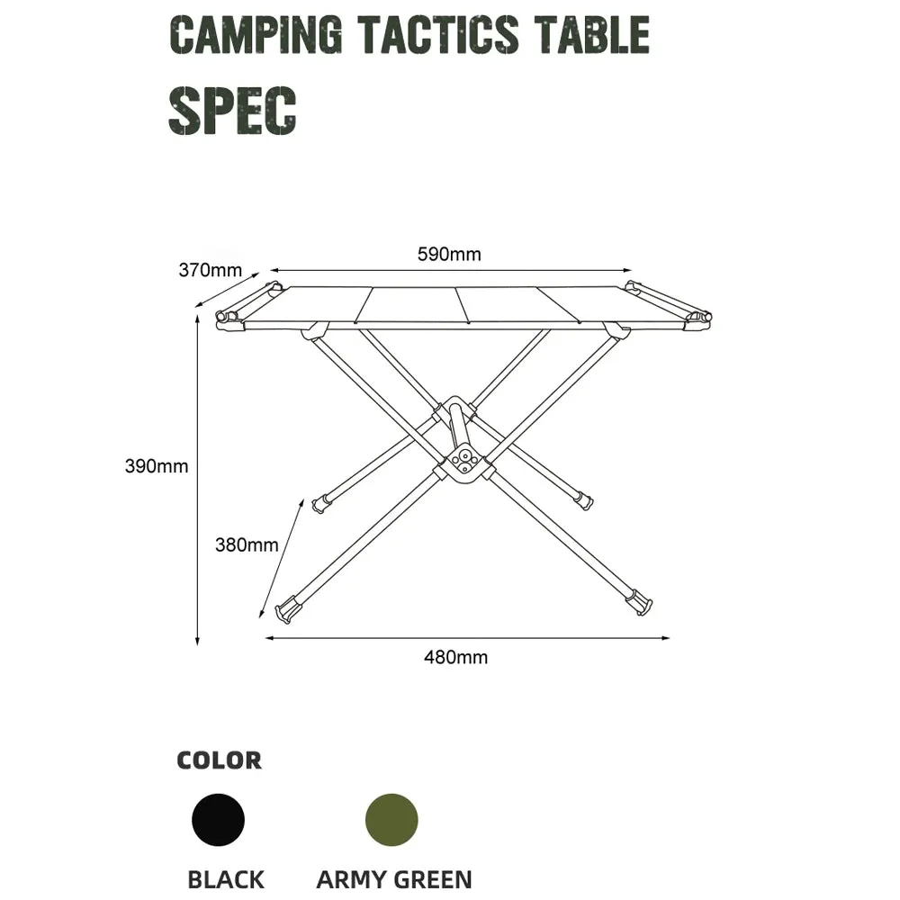 Portable Aluminum Alloy Folding Table Multifunction Ultralight Barbecue Camping Table Hiking Roll-Up Desk with Storage Bag