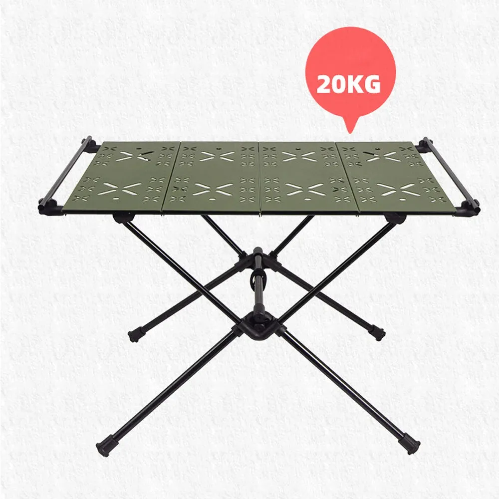 Portable Aluminum Alloy Folding Table Multifunction Ultralight Barbecue Camping Table Hiking Roll-Up Desk with Storage Bag