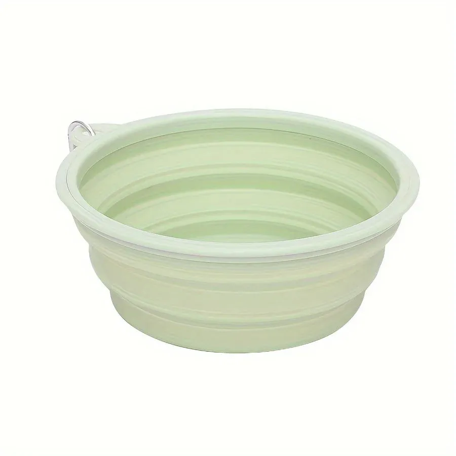 Portable Folding Dog Bowl – Silicone Food & Water Container for Travel