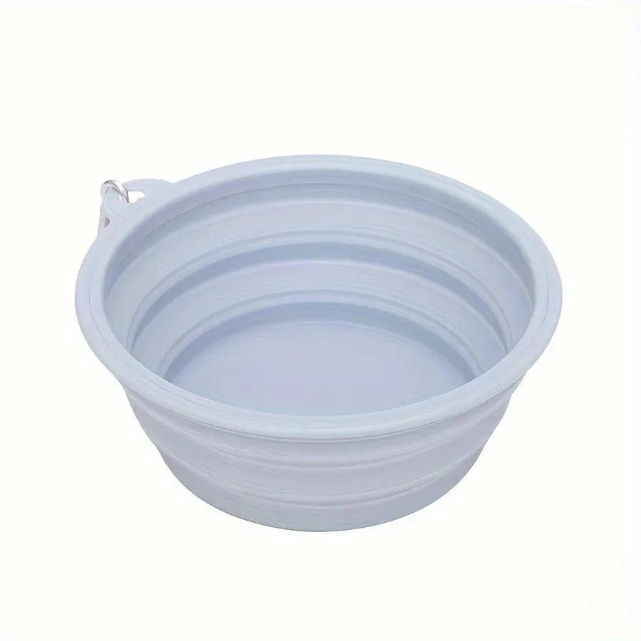 Portable Folding Dog Bowl – Silicone Food & Water Container for Travel