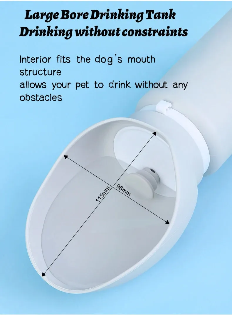 Portable Folding Pet Water Bottle 550ml for Outdoor Walking and Travel