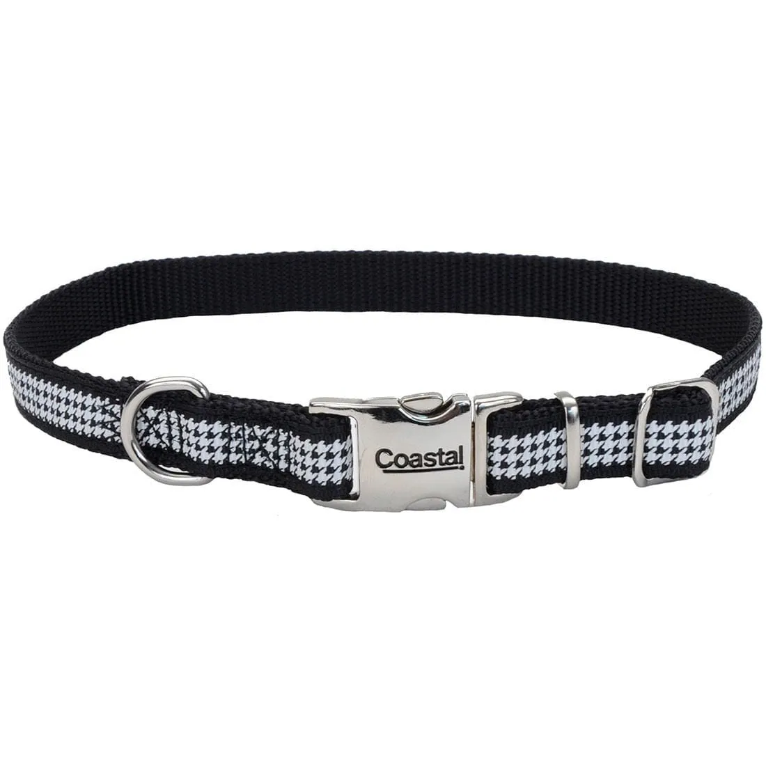 Ribbon Adjustable Dog Collar with Metal Buckle