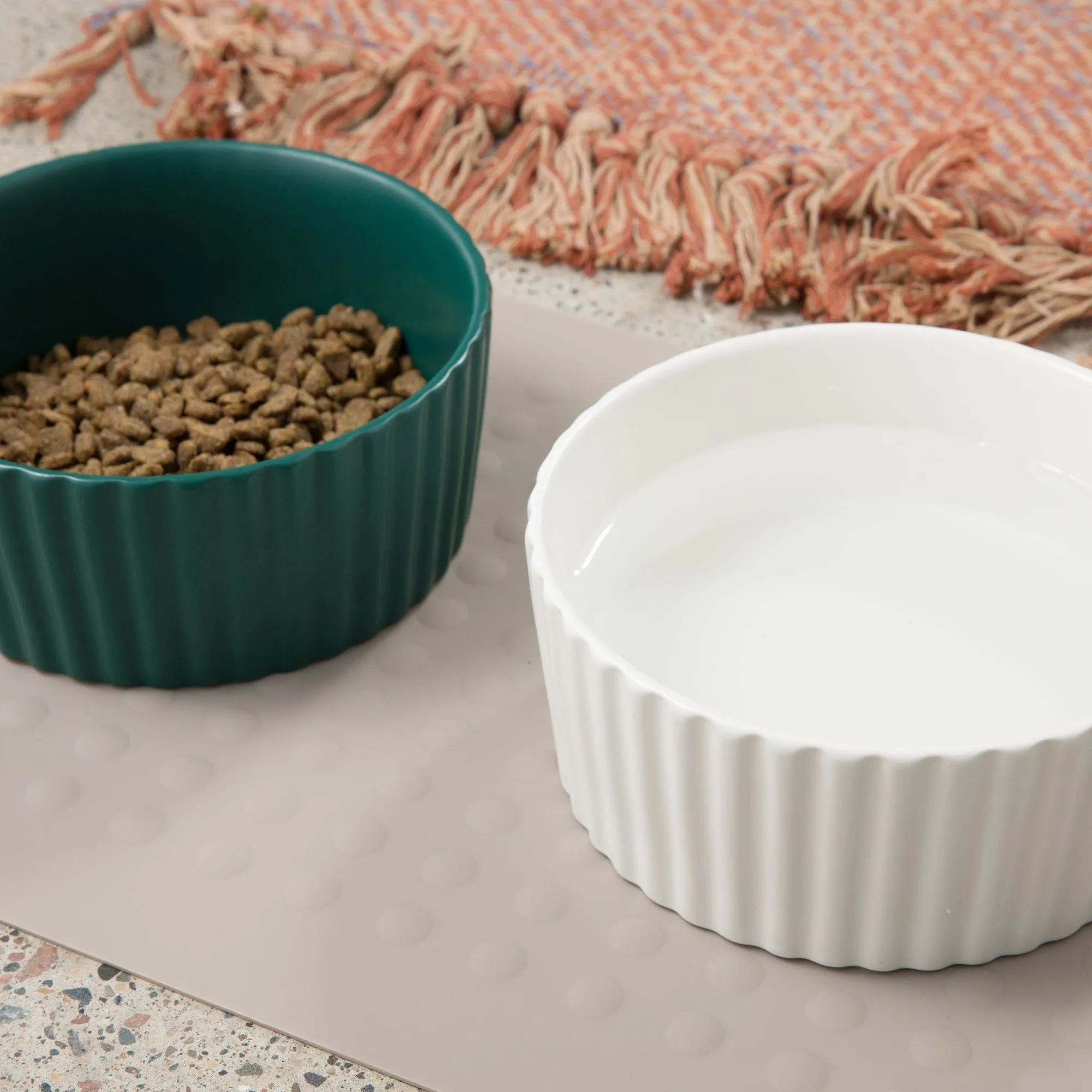 Ripple Ceramic Dog Bowl by Waggo