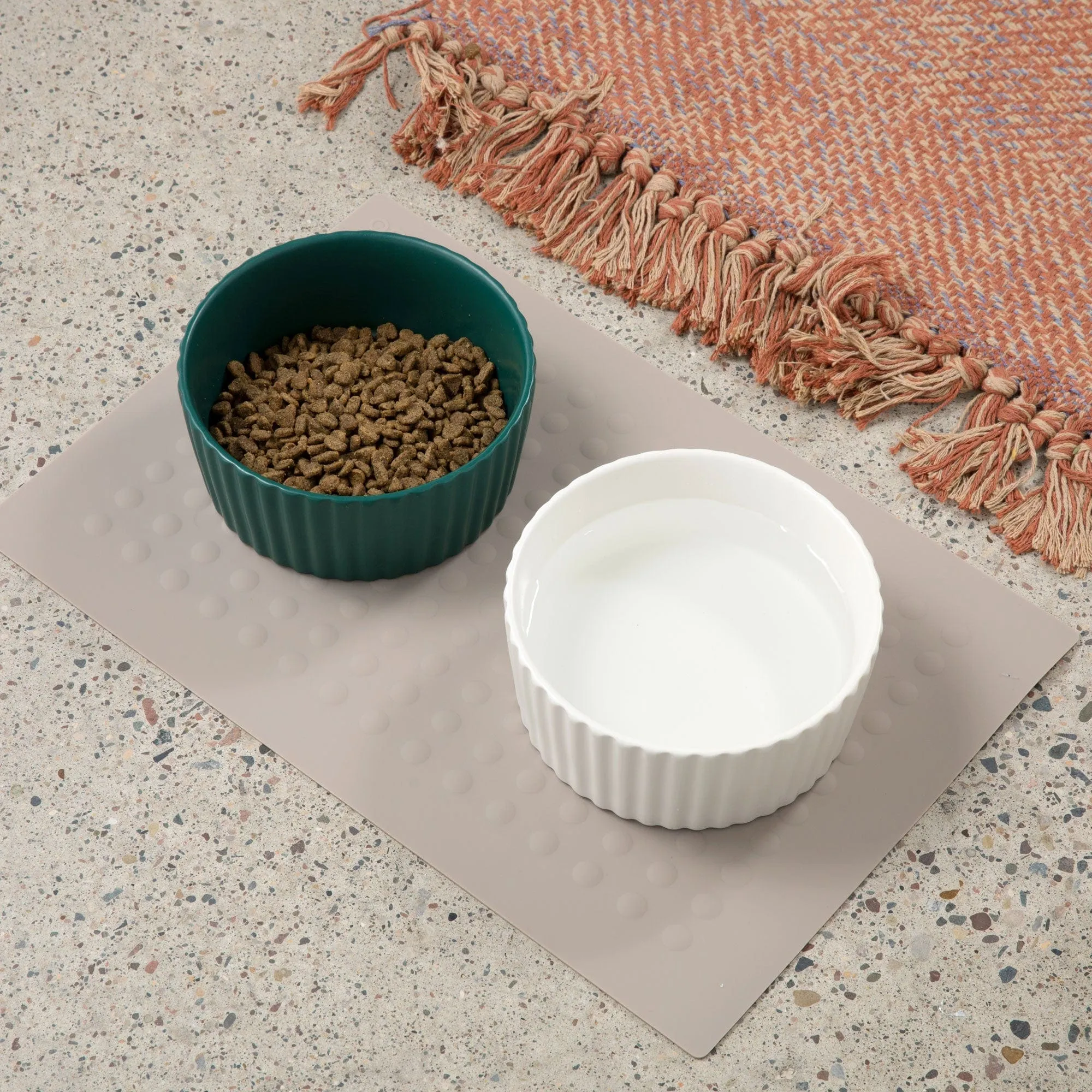 Ripple Ceramic Dog Bowl by Waggo