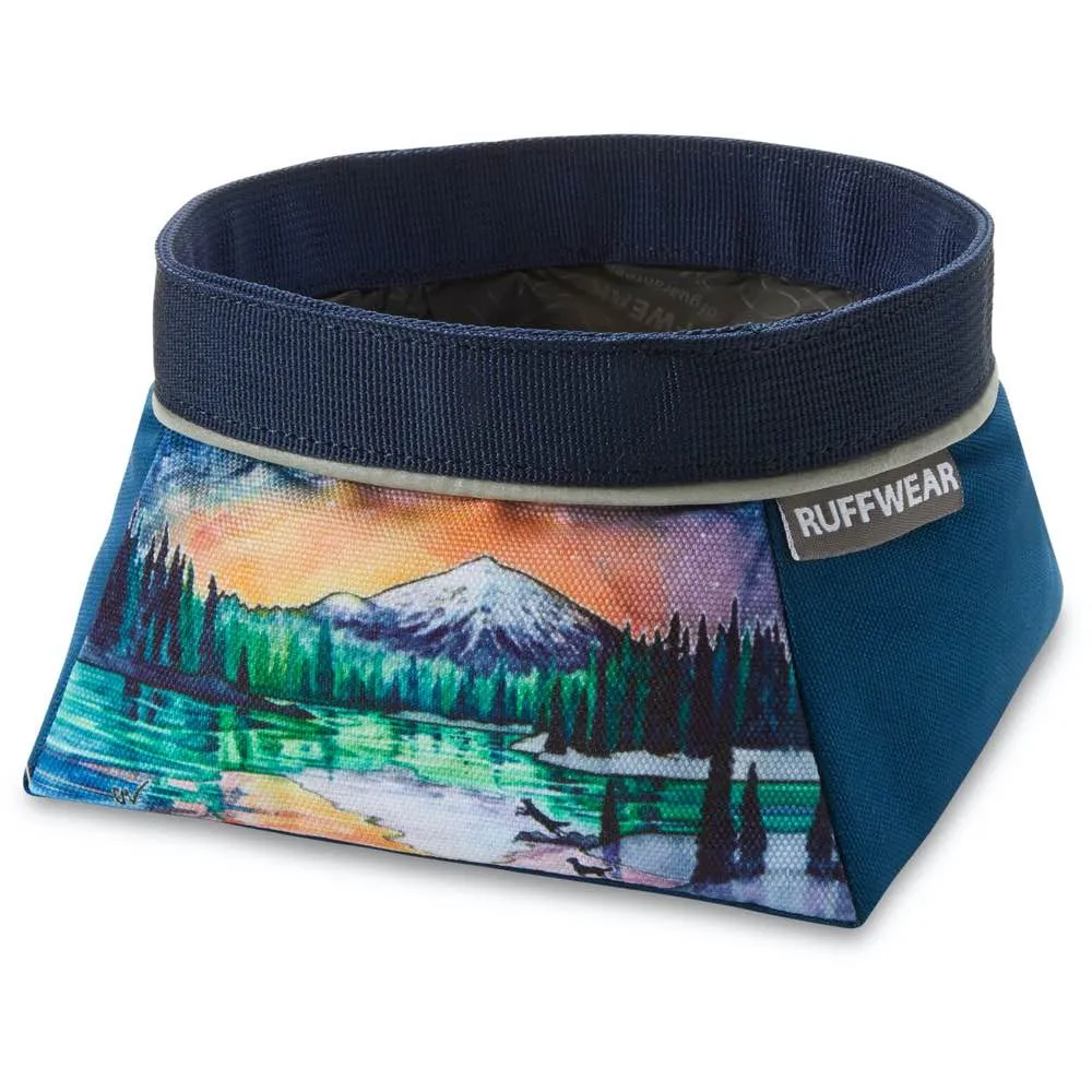 Ruffwear Quencher Artist Series Collapsible Food & Water Dog Bowl (Sparks Lake)