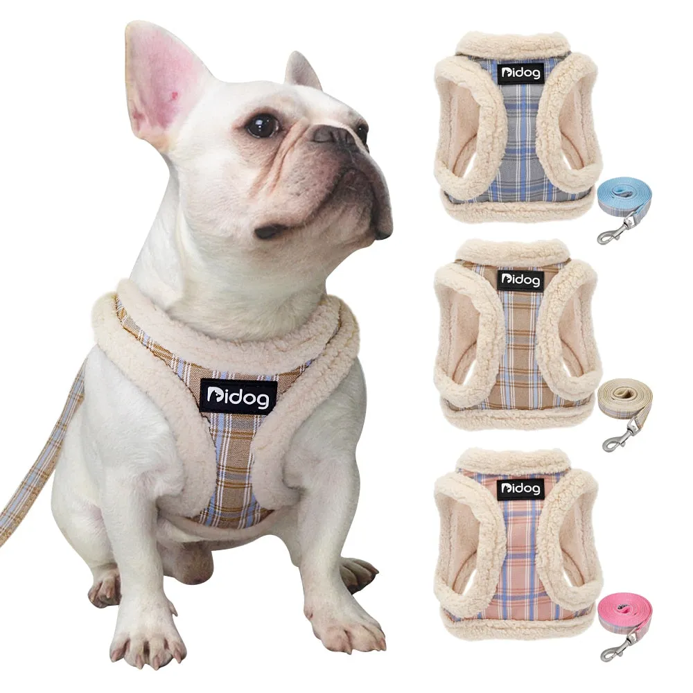 Small Dog Cotton Winter Harness Vest and Leash Set