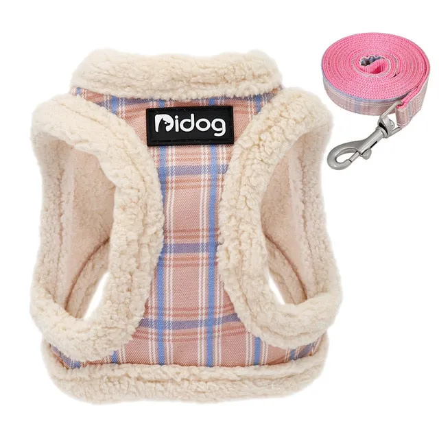 Small Dog Cotton Winter Harness Vest and Leash Set