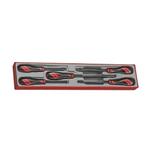 Teng Tools 5 Piece Impact Power Thru Slotted/Flat Regular and Phillips (PH) Type Screwdriver Set - TTXMDTN