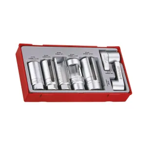 Teng Tools 7 Piece Oxygen Sensor, Injector, Vacuum Switch and Oil Sender Socket Set - TTSS07