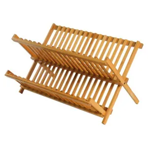 Wooden Foldable Sink Dish Drainer Plate Dryer Rack Holder