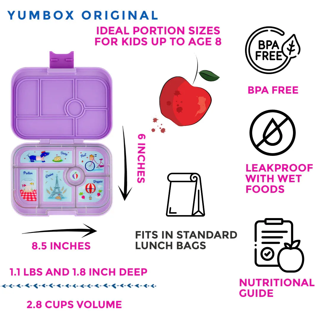 YUMBOX LEAKPROOF BENTO BOX FOR KIDS - LULU PURPLE