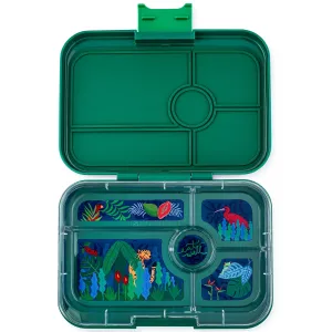 YUMBOX LEAKPROOF - TAPAS GREENWICH GREEN - 5 COMPARTMENT - JUNGLE TRAY - LARGEST BENTO